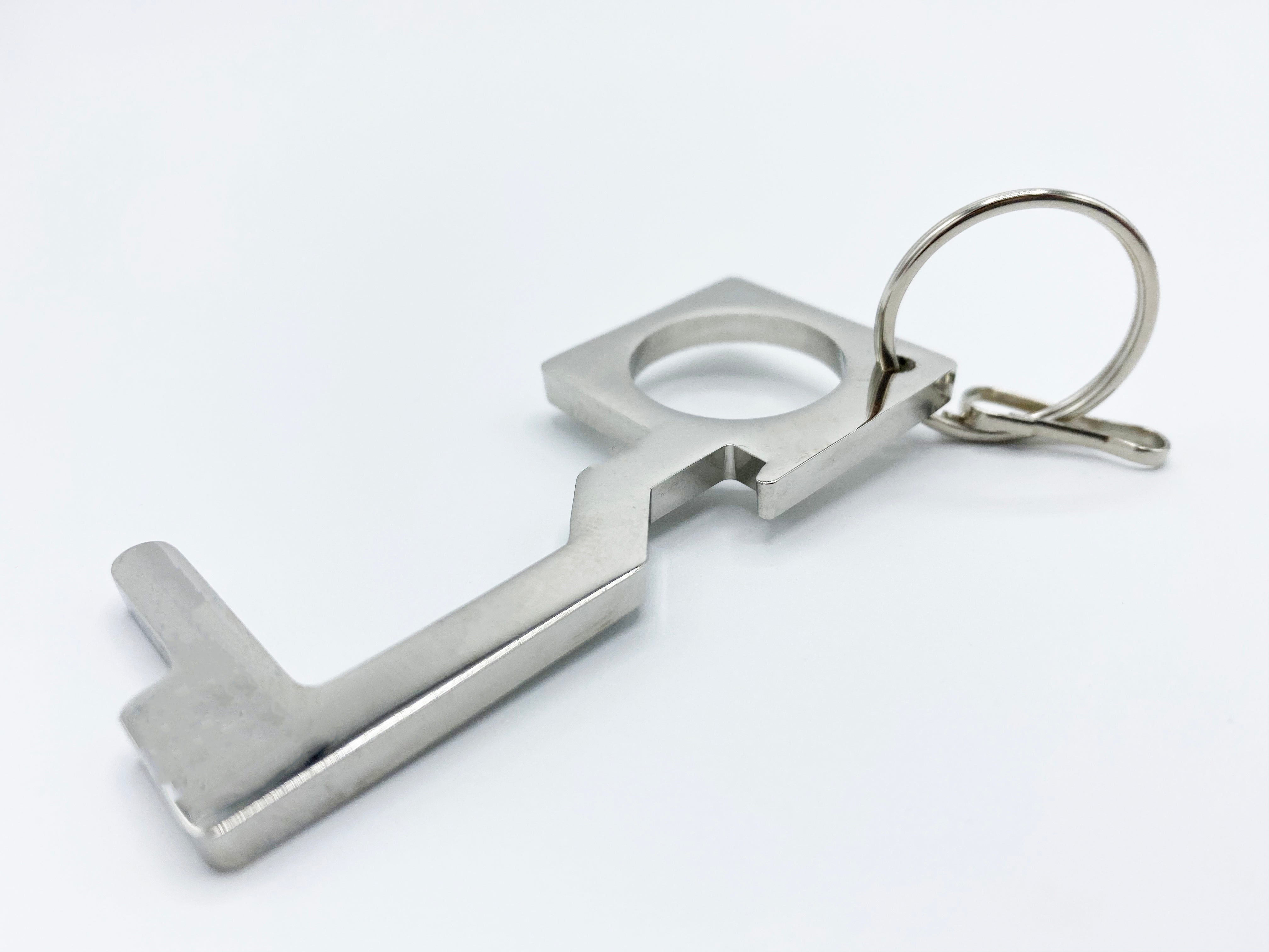 Clean Key Hygienehaken mit Flaschenöffner - Öffnen, Ziehen, Schieben & Drücken