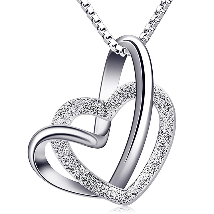 Two Hearth Pendant Halskette (925 Sterlingsilber)