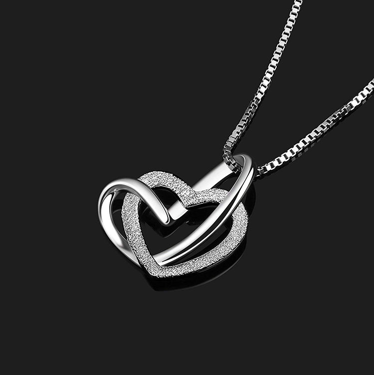 Two Hearth Pendant Halskette (925 Sterlingsilber)