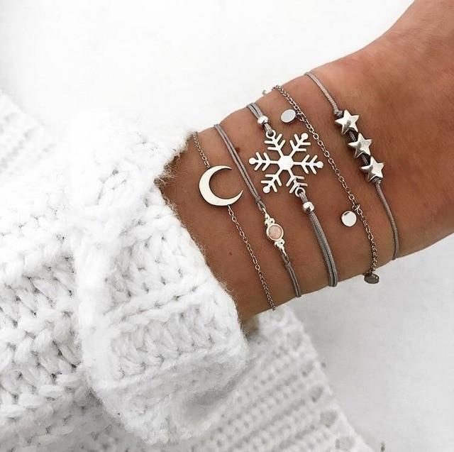 Moon Vintage Armband Set (5-Teilig)
