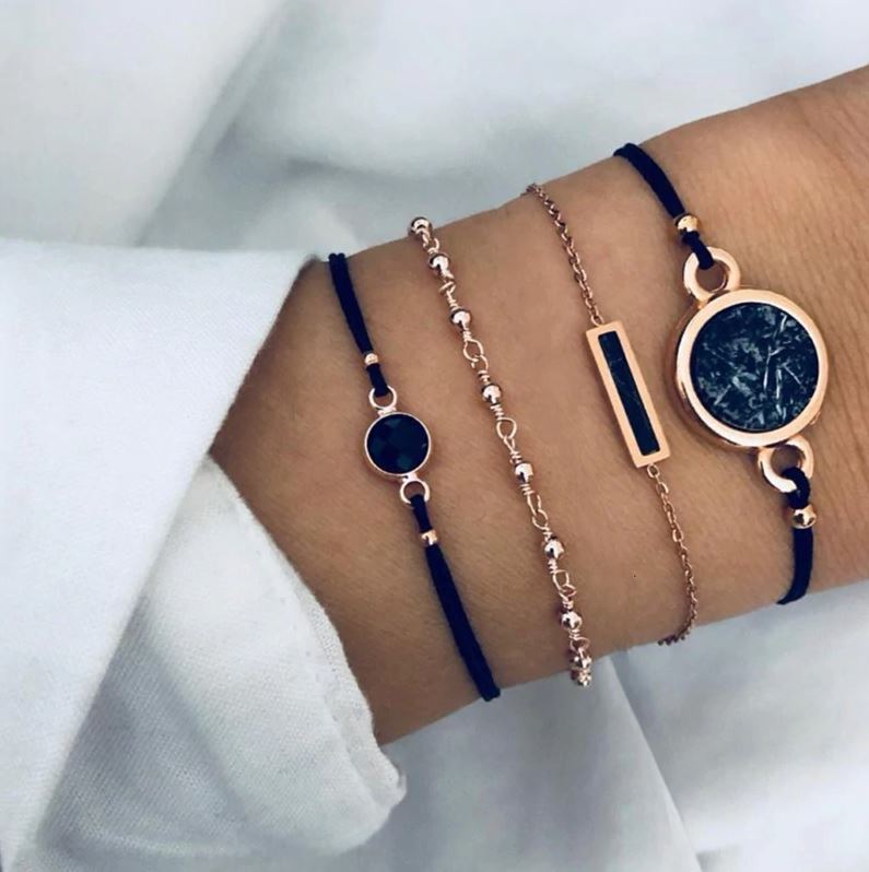 Dark Vintage Armband Set (4-Teilig)