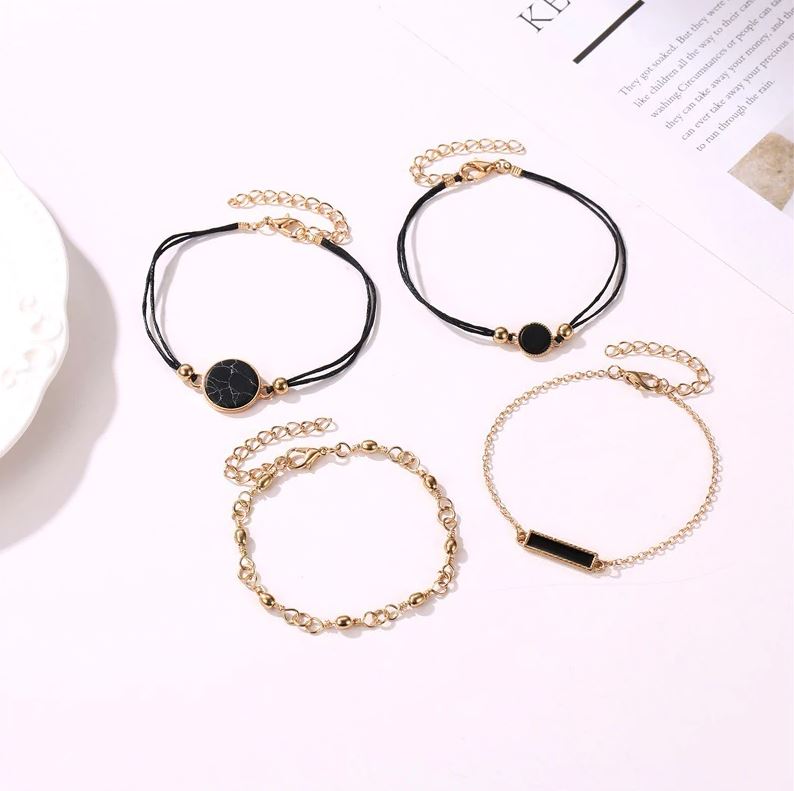 Dark Vintage Armband Set (4-Teilig)