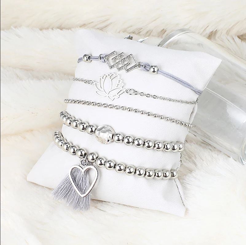Flower Love Armband Set (5-Teilig)